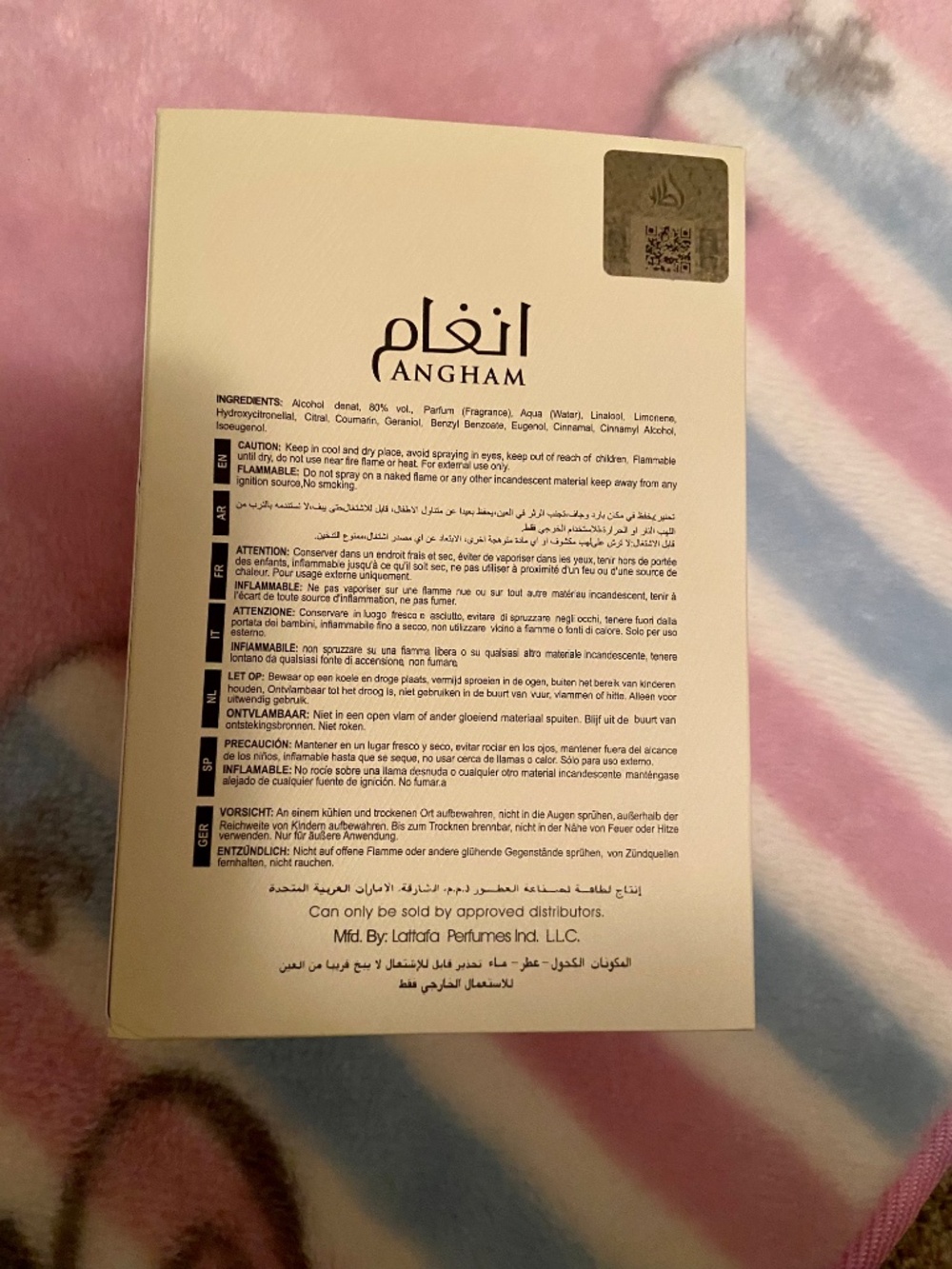 Arab AnGhAm Lattafa United Arab Emirates 3.4 ounces - Picture 4 of 5